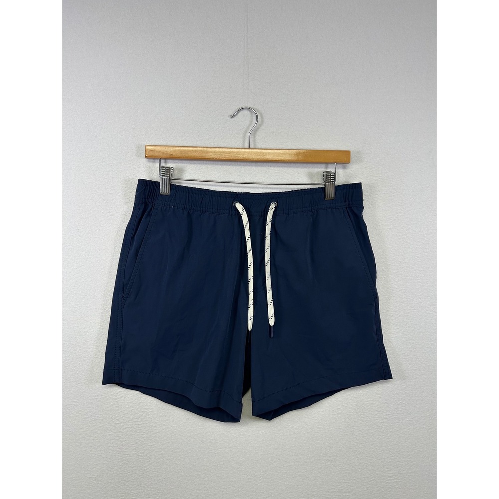 Summer Beach Gap Mens Small Navy Blue Mesh Lined Drawstring Swim Trunks Shorts